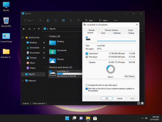 Windows 11 Pro 21H2 22000.348 x64 Lite No-TPM PreActivated