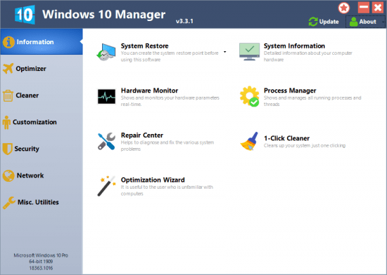 Yamicsoft Windows 10 Manager 3.5.8 Multilingual