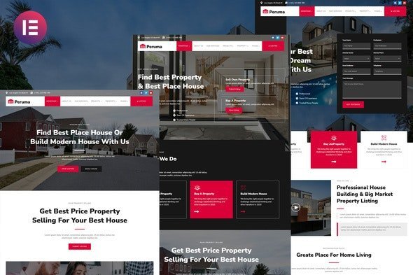 ThemeForest - Peruma v1.0.0 - Real Estate & Property Listing Elementor Template Kit - 33927890