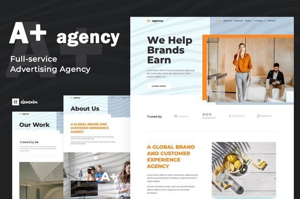 ThemeForest - A-Plus v1.0.0 - Creative Agency Elementor Template Kit - 33943760