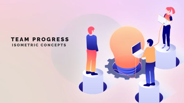 Videohive - Team progress - Isometric Concept 33963035