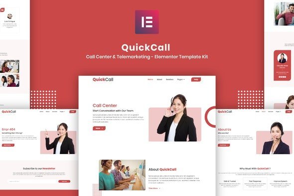 ThemeForest - Quick Call v3.2.4 - Call Center Elementor Template Kit - 33878578